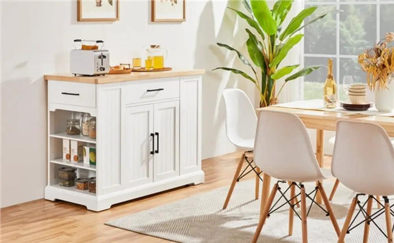 Yaheetech Rolling Kitchen Island Trolley Modern Storage Cabinet Rolling Kitchen Island Trolley Modern Storage Cabinet