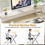 Yaheetech 2-Tier Foldable Computer Desk w/ Monitor Shelf 2-Tier Foldable Computer Desk w/ Monitor Shelf