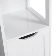 Yaheetech White Bathroom Cabinet 2 Hideaway Drawers 1 Shelf White Bathroom Cabinet 2 Hideaway Drawers 1 Shelf