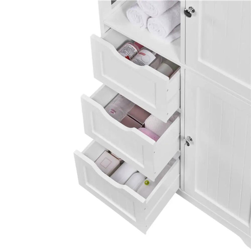 Yaheetech Freestanding Floor Cabinet Bathroom Storage Freestanding Floor Cabinet Bathroom Storage