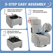 Yaheetech 360-Degree Swiveling Nursing Glider Chair Rocking Chair 360-Degree Swiveling Nursing Glider Chair Rocking Chair