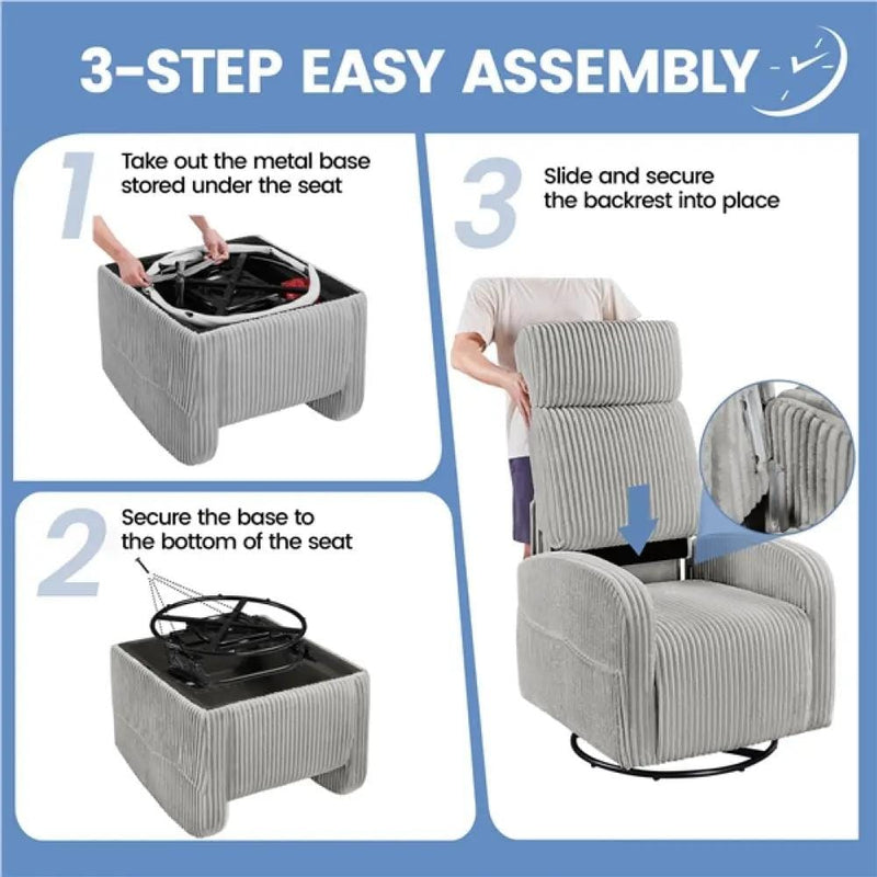 Yaheetech 360-Degree Swiveling Nursing Glider Chair Rocking Chair 360-Degree Swiveling Nursing Glider Chair Rocking Chair