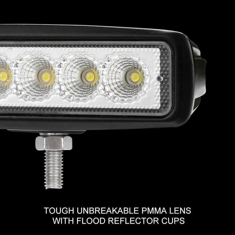 2x 6inch 30W LED Work Driving Light Bar Flood beam Lamp – view 8
