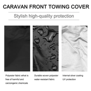 Caravan Front Towing Cover Tough 600D Protector LED Light Reflective Strips – view 4