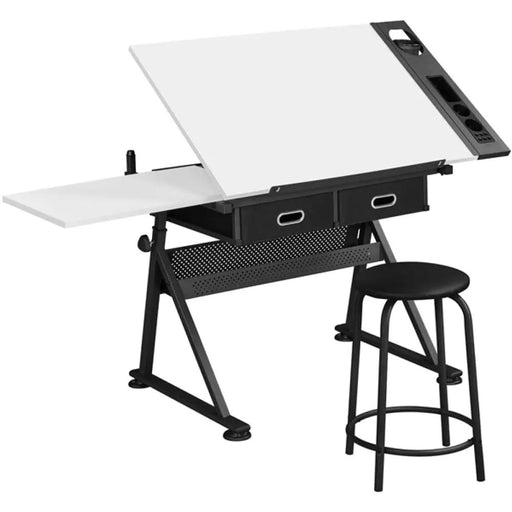 Yaheetech Drawing Table And Stool Set All-in-One Drawing Table Drawing Table And Stool Set All-in-One Drawing Table