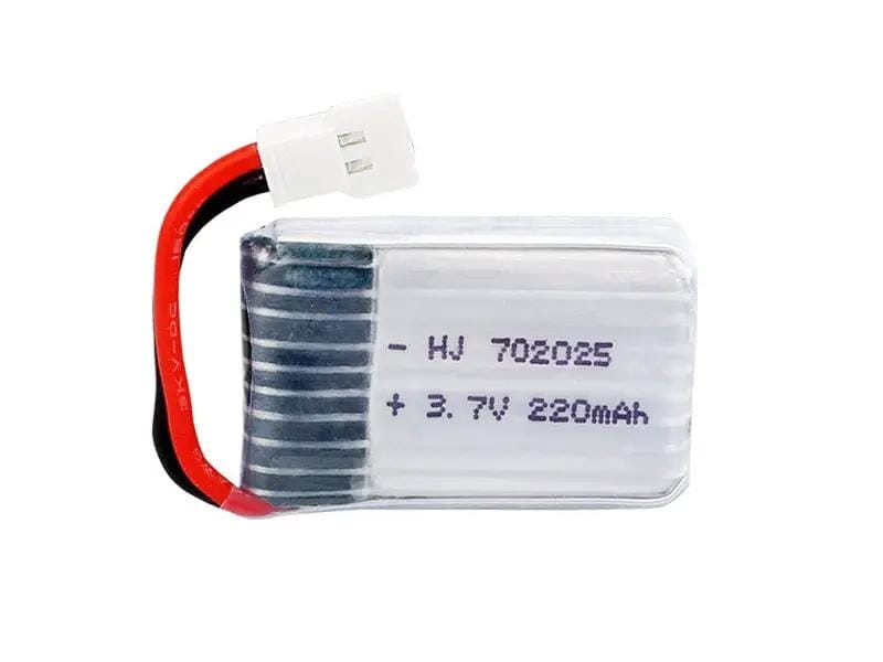 3.7V 220mAh White Li-Po Rechargeable Battery for Drone – view 1