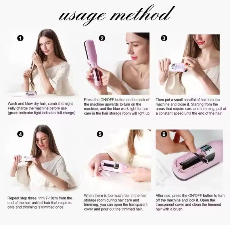 Poppy Gifts Beauty Split End Hair Trimmer Brush – Cordless Hair Split End Trimmer Split End Hair Trimmer Brush – Cordless Hair Split End Trimmer