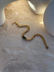 Tahana Jewellery Bracelet Tāhū Kākāriki Gold Bracelet Tāhū Kākāriki Gold Bracelet