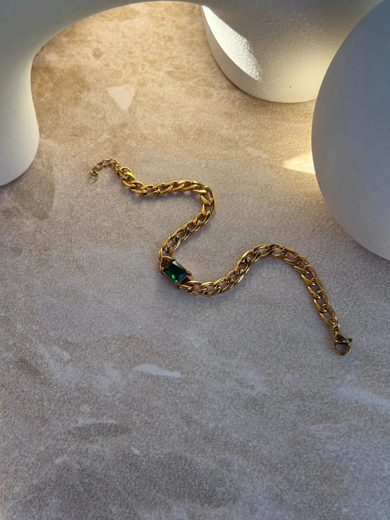Tahana Jewellery Bracelet Tāhū Kākāriki Gold Bracelet Tāhū Kākāriki Gold Bracelet