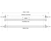Drop Beam Axle Disc Braked 1500kg Bare Metal Trojan Leaf Spring Compatible Trailers – view 2