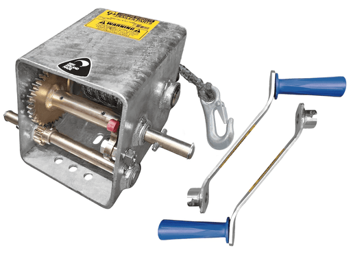 Trojan 15 To 1 Manual Winch With Rope 1650kg Two Handles – view 2