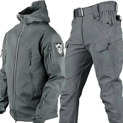 Outdoor Shark Skin Warm Camouflage Jacket and Pants Set - Tactical Softshell Fleece-Lined | Military Style – view 2