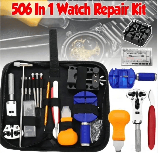 506pcs Watch Repair Tool Kit Back Case Opener Remover Spring Pin Bars Watchmaker – view 8