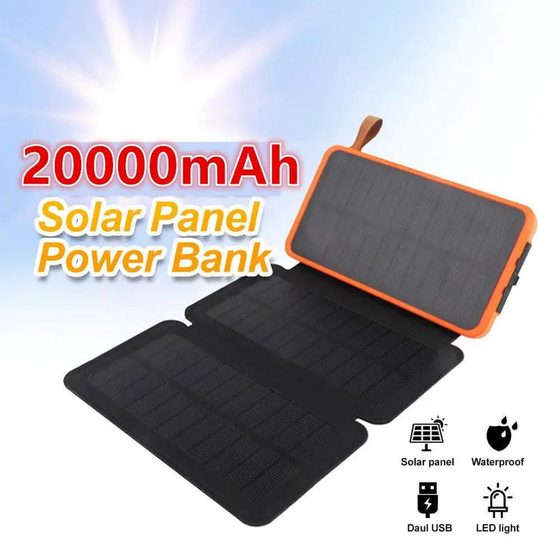20000mAh Solar Power Bank Dual USB Emergency Charger Outdoor Portable – view 2