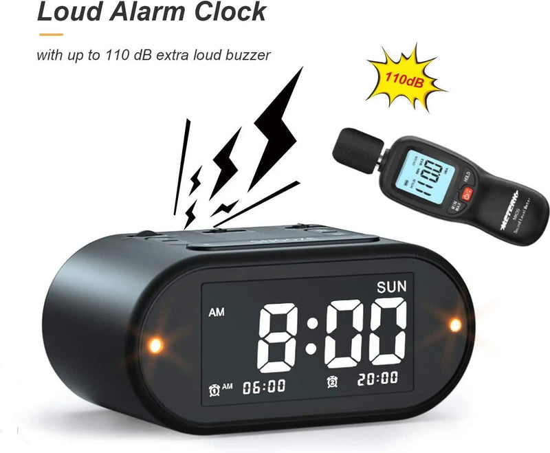 salelink.co.nz Unbranded Super Loud Alarm Clock with Bed Shaker Super Loud Alarm Clock with Bed Shaker | Action Outdoors NZ