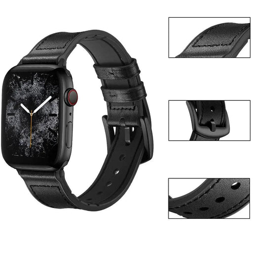 Apple Watch Band Strap 42mm(Series 10) 41mm 40mm 38mm - Leather Silicone (GZJ2231) – view 2