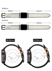 Apple Watch Band Strap 42mm(Series 10) 41mm 40mm 38mm - Leather Silicone (GZJ2234) – view 2