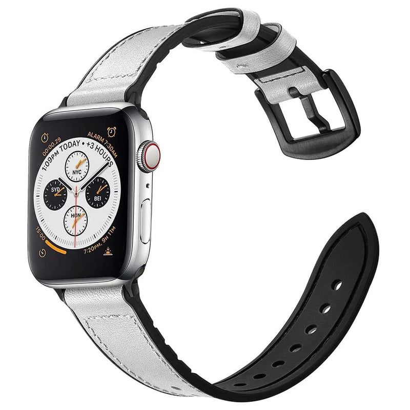 Apple Watch Band Strap 42mm(Series 10) 41mm 40mm 38mm - Leather Silicone (GZJ2236) – view 1