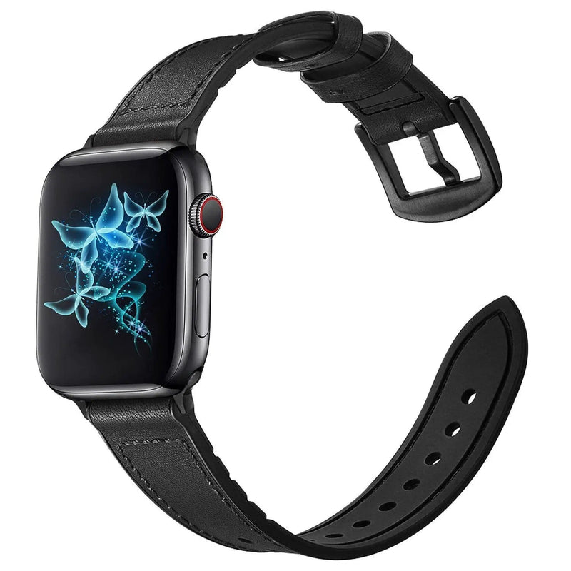 Apple Watch Band Strap 42mm(Series 10) 41mm 40mm 38mm - Leather Silicone (GZJ2231) – view 4