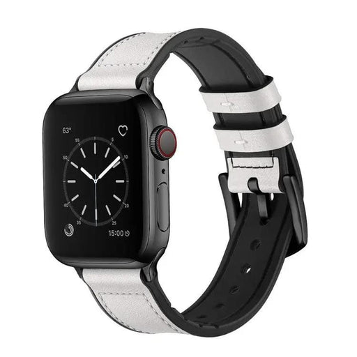 Apple Watch Band Strap 44mm 45mm 46mm(Series 10) 49mm Ultra 2 - Leather Silicone (GZJ2242) – view 2