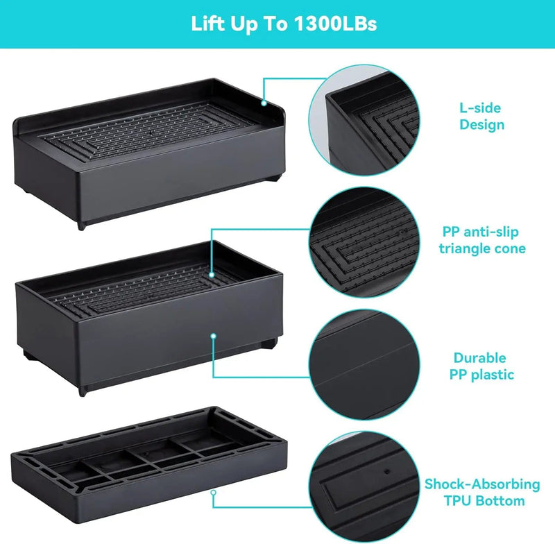 salelink.co.nz Unbranded 4Pcs Furniture Risers 7.5cm 4Pcs Furniture Risers 7.5cm | Action Outdoors NZ