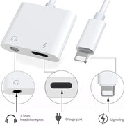 salelink.co.nz Unbranded 2 in 1 Dual Lightning Audio Charge Adapter 2 In 1 Lightning Audio Charger Adapter For iPhone