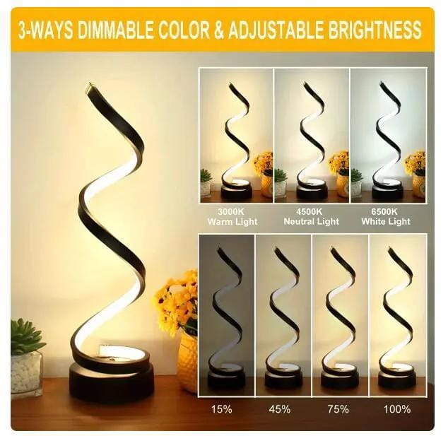 salelink.co.nz Unbranded Spiral LED Table Lamp Spiral LED Table Lamp (GZJ2684) | Action Outdoors NZ