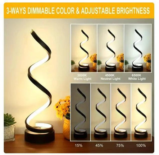 salelink.co.nz Unbranded Spiral LED Table Lamp Spiral LED Table Lamp (GZJ2684) | Action Outdoors NZ