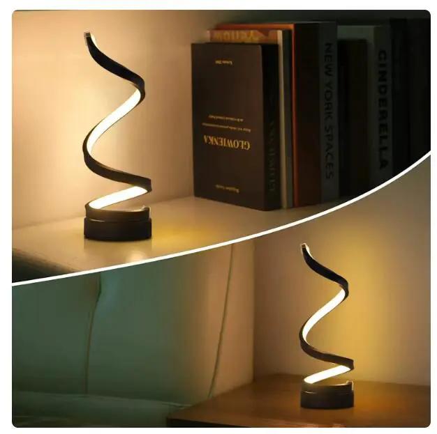 salelink.co.nz Unbranded Spiral LED Table Lamp Spiral LED Table Lamp (GZJ2684) | Action Outdoors NZ