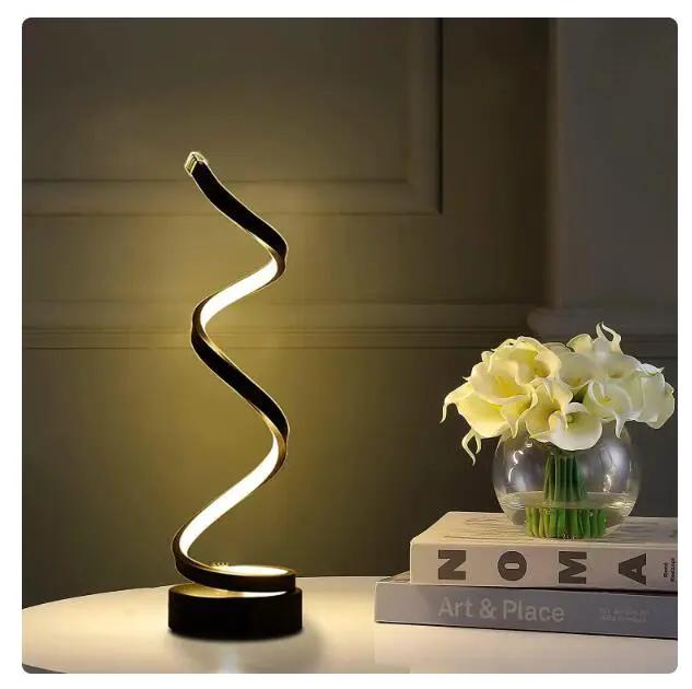 salelink.co.nz Unbranded Spiral LED Table Lamp Spiral LED Table Lamp (GZJ2684) | Action Outdoors NZ