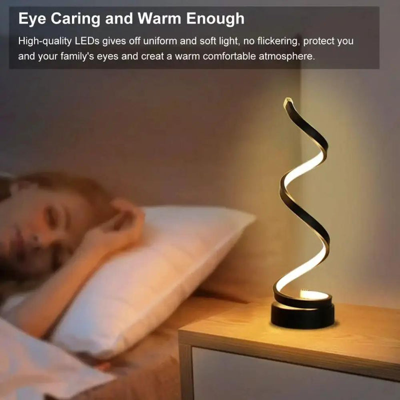 salelink.co.nz Unbranded Spiral LED Table Lamp Spiral LED Table Lamp (GZJ2684) | Action Outdoors NZ