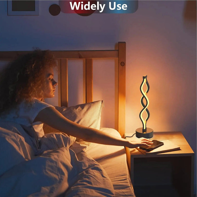 salelink.co.nz Unbranded Spiral LED Table Lamp Spiral LED Table Lamp (GZJ2685) | Action Outdoors NZ