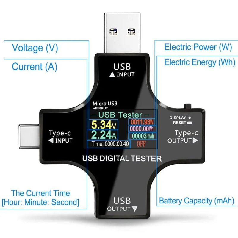 salelink.co.nz Unbranded Multifuntional USB C Power Meter Multifuntional USB C Power Meter | Action Outdoors NZ