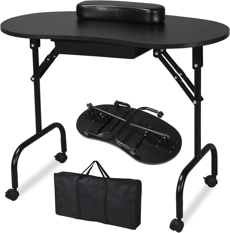 salelink.co.nz Unbranded Folding Manicure Table Black Folding Manicure Table Black | Action Outdoors NZ