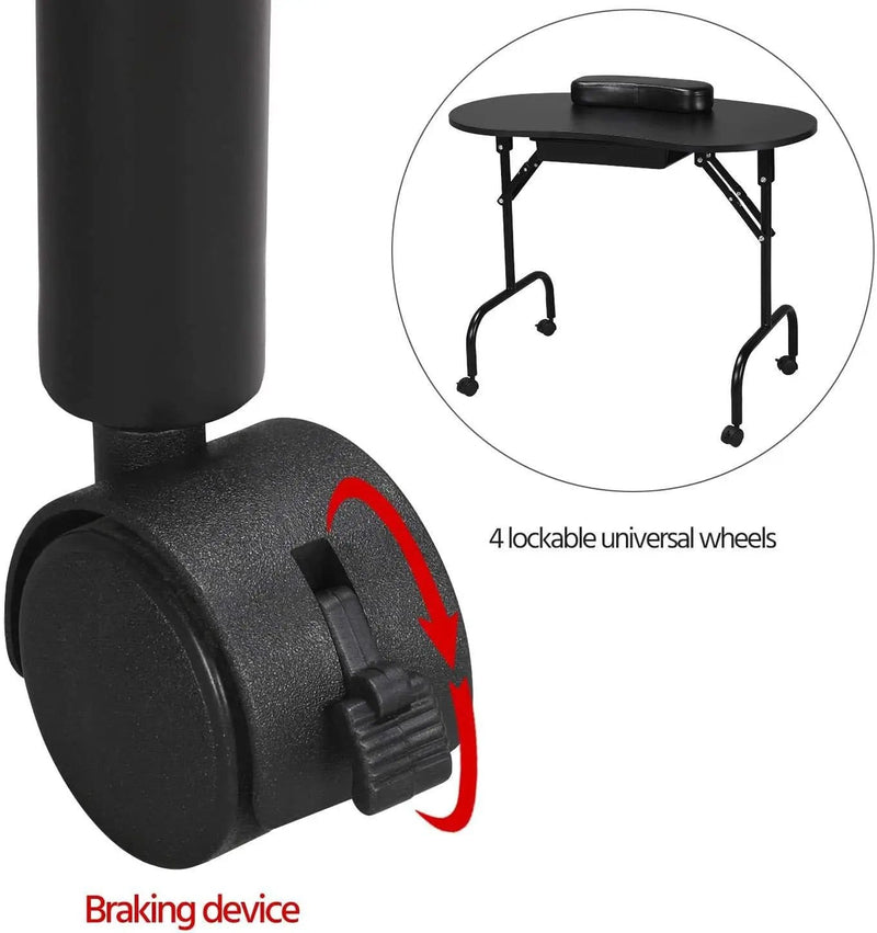 salelink.co.nz Unbranded Folding Manicure Table Black Folding Manicure Table Black | Action Outdoors NZ