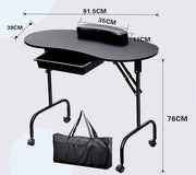 salelink.co.nz Unbranded Folding Manicure Table Black Folding Manicure Table Black | Action Outdoors NZ