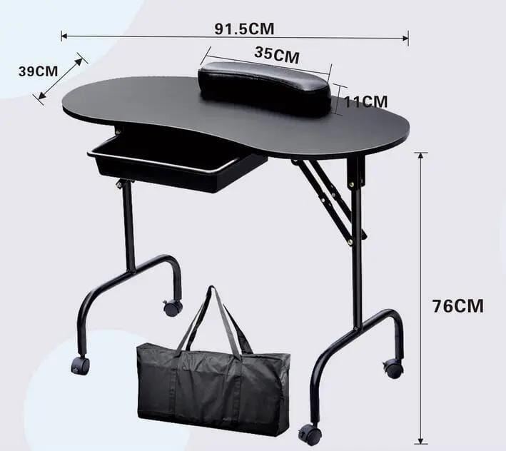 salelink.co.nz Unbranded Folding Manicure Table Black Folding Manicure Table Black | Action Outdoors NZ