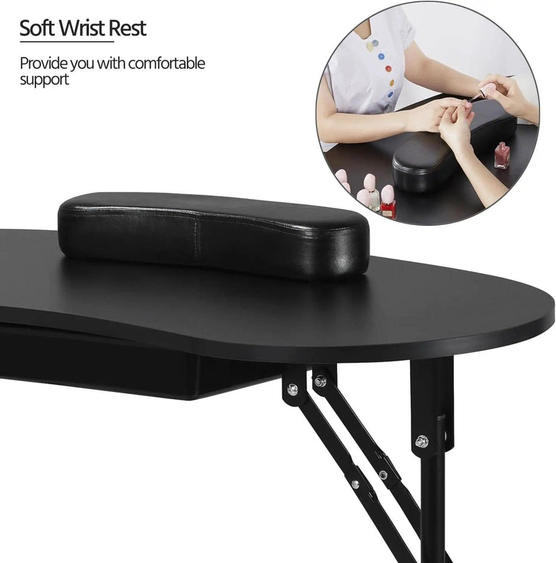 salelink.co.nz Unbranded Folding Manicure Table Black Folding Manicure Table Black | Action Outdoors NZ