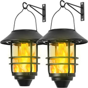 salelink.co.nz Unbranded 2Pcs Solar Outdoor Hanging Lantern 2 Pack Solar Outdoor Hanging Lanterns Flicker Flames