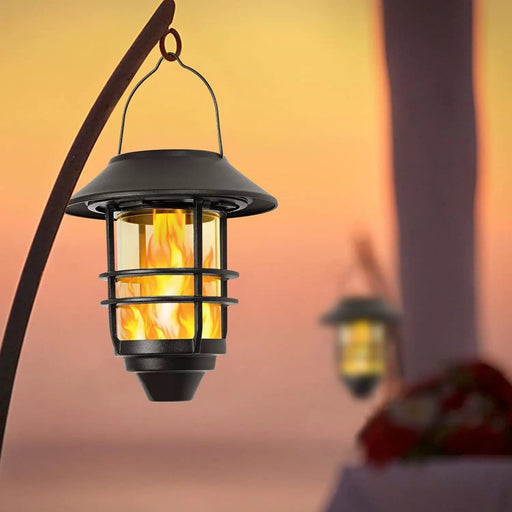 salelink.co.nz Unbranded 2Pcs Solar Outdoor Hanging Lantern 2 Pack Solar Outdoor Hanging Lanterns Flicker Flames