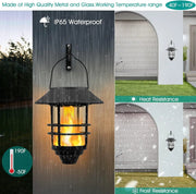salelink.co.nz Unbranded 2Pcs Solar Outdoor Hanging Lantern 2 Pack Solar Outdoor Hanging Lanterns Flicker Flames