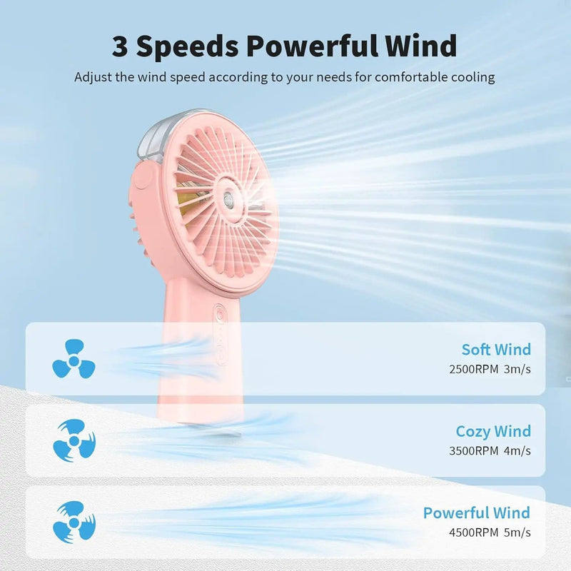 salelink.co.nz Unbranded Portable Misting Fan Handheld Fan Portable Misting Fan Handheld Fan | Action Outdoors NZ
