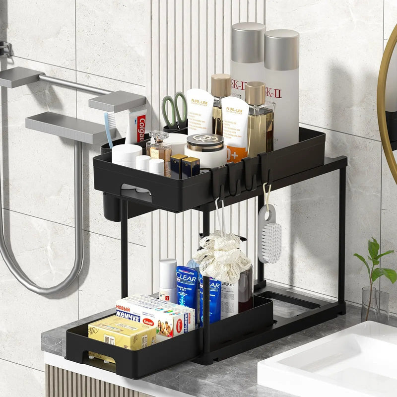 Under Sink Storage Kitchen Bathroom Cabinet Organizer – view 3