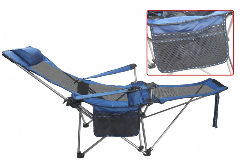 salelink.co.nz Unbranded Reclining Camping Chair with Footrest Reclining Camping Chair with Footrest | Action Outdoors NZ