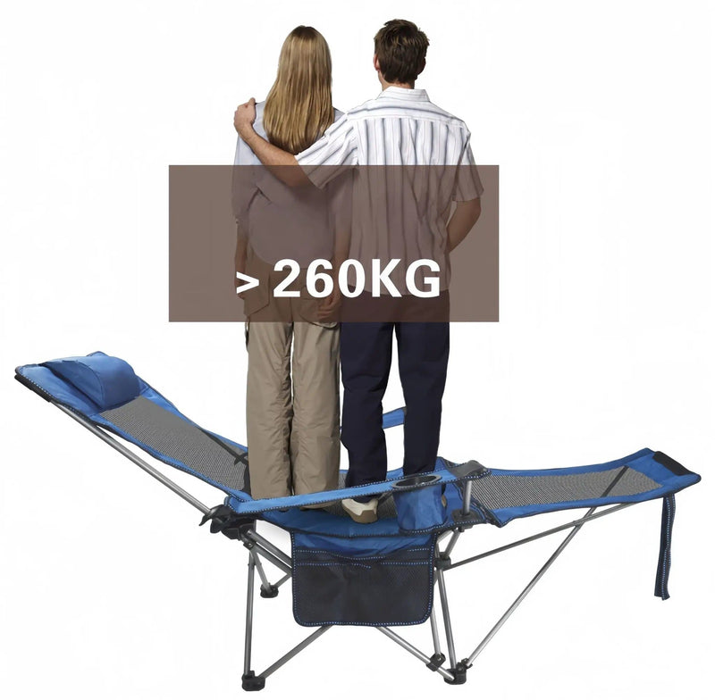 salelink.co.nz Unbranded Reclining Camping Chair with Footrest Reclining Camping Chair with Footrest | Action Outdoors NZ