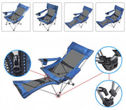 salelink.co.nz Unbranded Reclining Camping Chair with Footrest Reclining Camping Chair with Footrest | Action Outdoors NZ