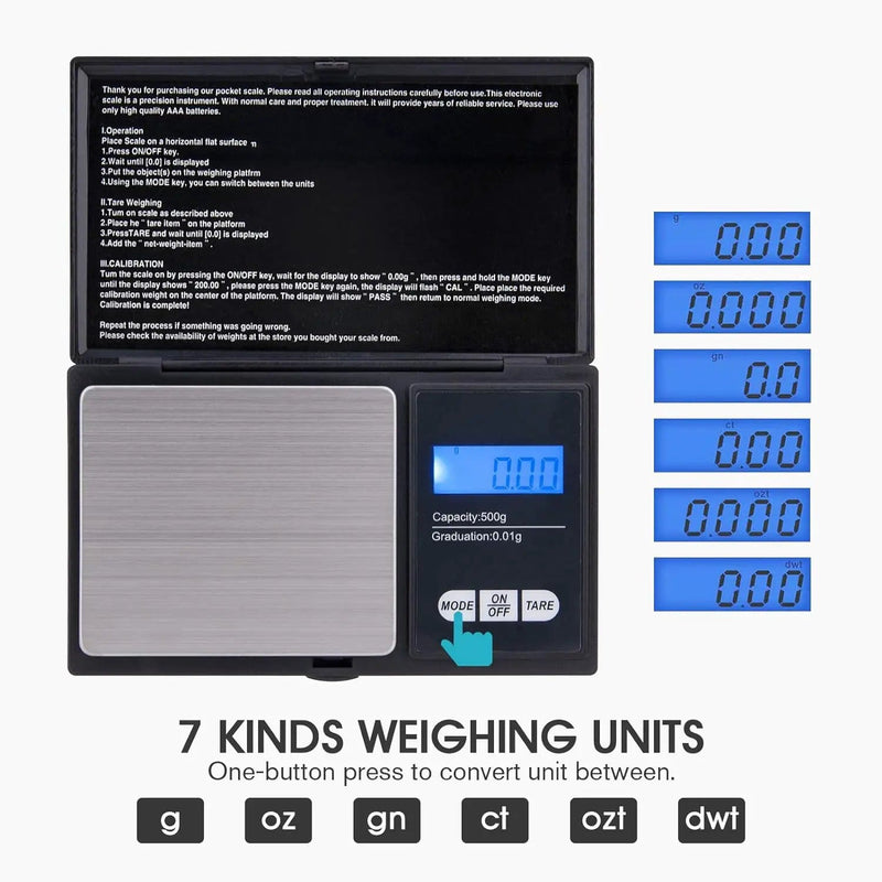 salelink.co.nz Unbranded Digital Pocket Scale 500g/0.1g Digital Pocket Scale 500g/0.1g | Action Outdoors NZ