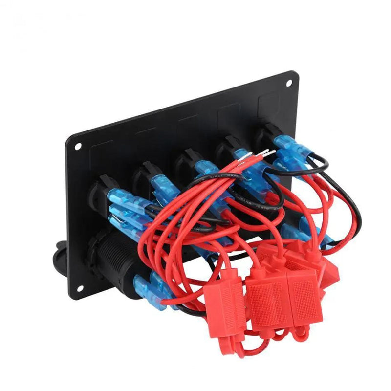 5-Gang Multi-Functional Rocker Switch Panel With Dual USB Charger – view 6