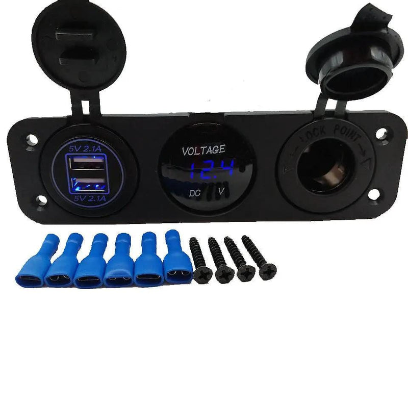 salelink.co.nz Unbranded 12V Car Charger Socket Panel 12V Car Charger Socket Panel | Action Outdoors NZ