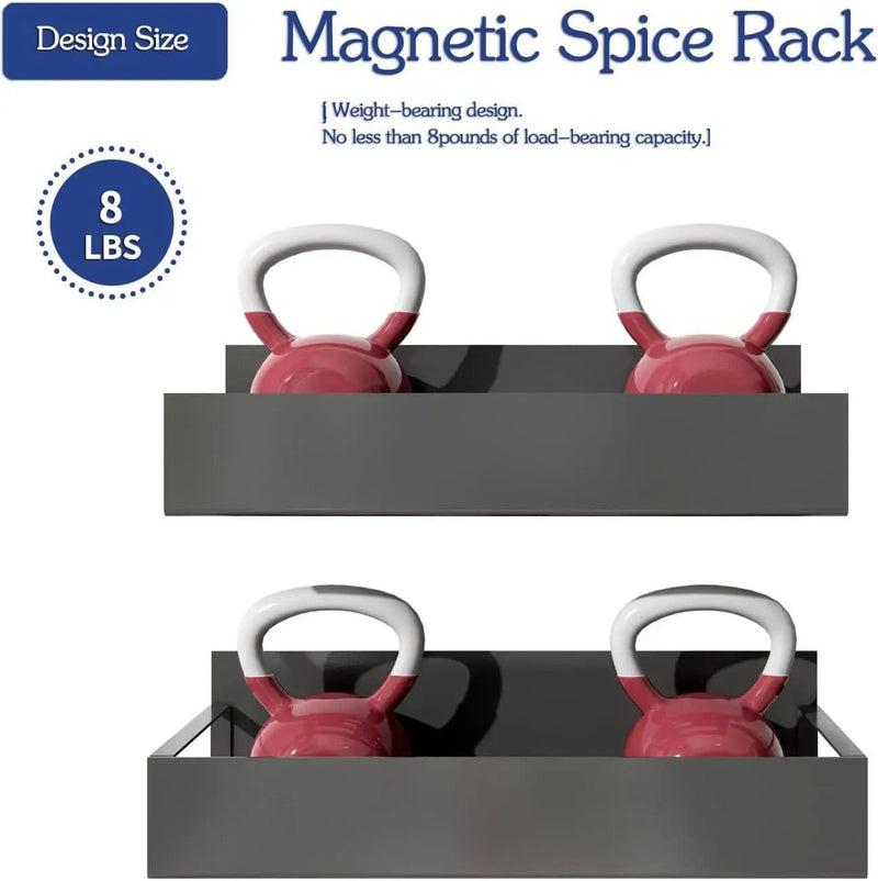 2 Pack Magnetic Spice Rack Organizer for Refrigerator – view 4